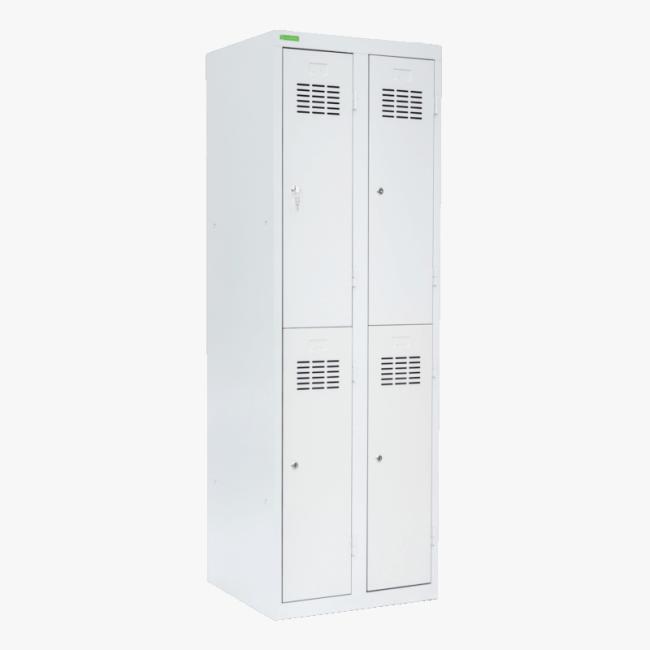 [AA000135] 4-dverová šatníková skriňa s krátkymi dverami, 180x60x50cm, farba RAL 7035