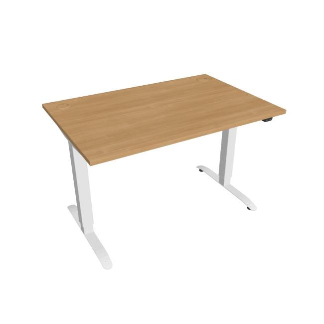 Motion desk, ZO, 2S, 120x70.5-120.5x80 cm, oak/white