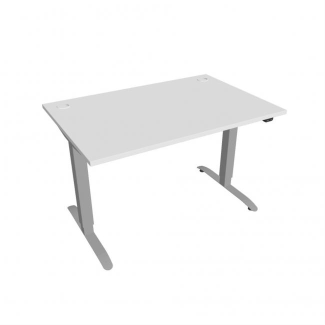 Motion desk, ZO, 2S, 120x70.5-120.5x80 cm, white/grey
