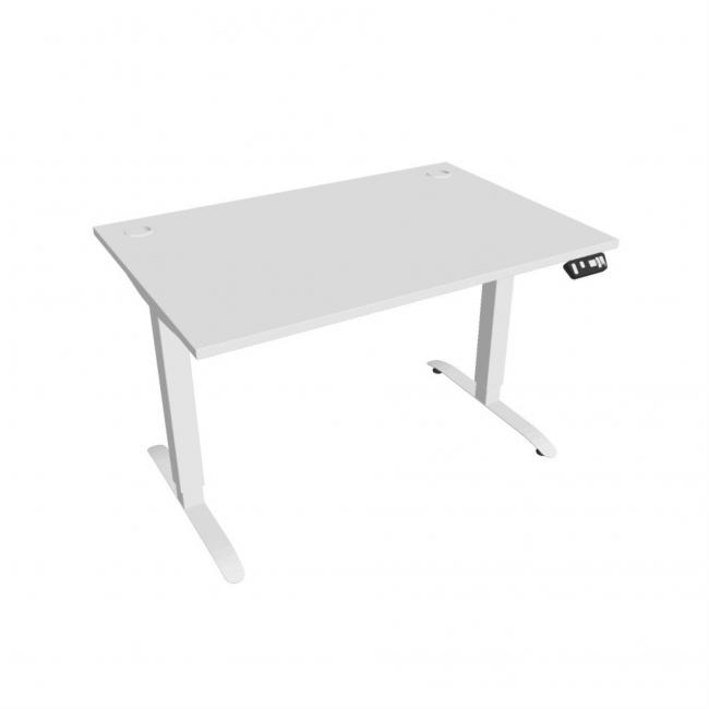 Motion desk, PO, 2S, 120x70.5-120.5x80 cm, white/white