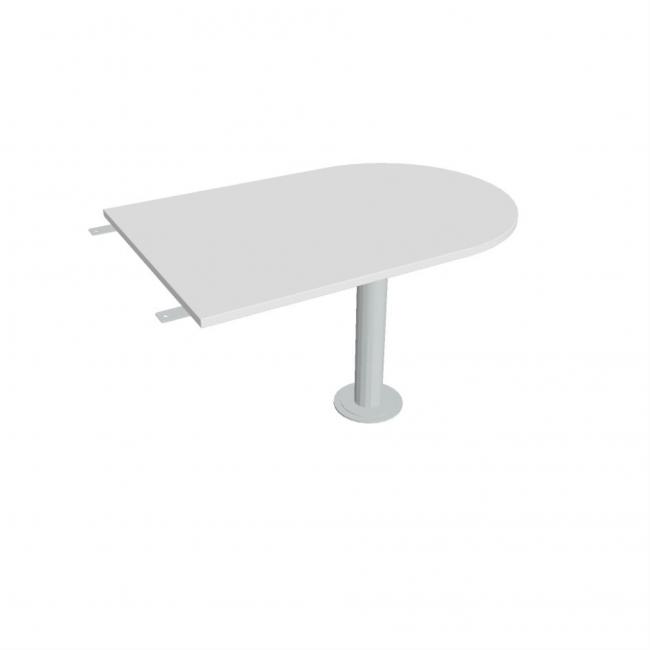 Additional Gate table, 120x75.5x80 cm, white/metal