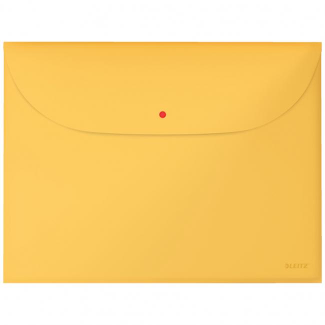 [ES090019] Plastový obal A4 s cvočkom Leitz Cosy teplá žltá 3 ks