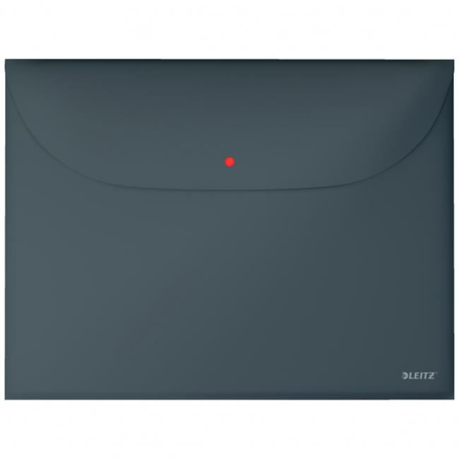 Plastový obal A4 s cvokom Leitz Cosy zamatovo sivý 3 ks