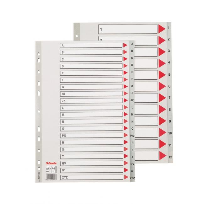 Plastic distributor Esselte A-Z maxi gray