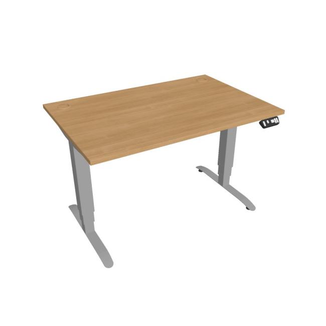 [ON120642] Motion desk, PO, 3S, 120x61 - 128x80 cm, oak/grey