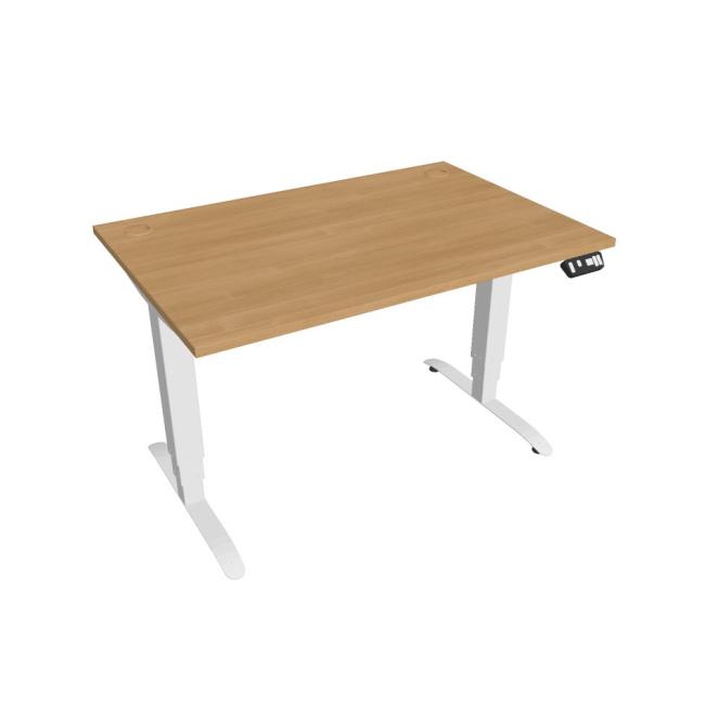 [ON120643] Motion desk, PO, 3S, 120x61 - 128x80 cm, oak/white