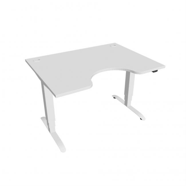 Motion Ergo desk, ZO, 3S, 120x61-128x90 cm, white/white