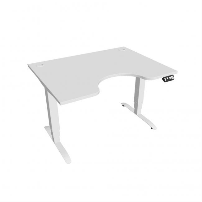 Motion Ergo desk, PO, 3S, 120x61-128x90 cm, white/white