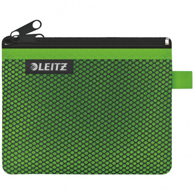 [ES110054] Textile cover with zipper double Leitz WOW small green