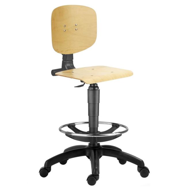 [AN129014] Work chair 1290 L MEK made of beech plywood, extend + wheels
