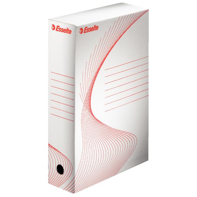 Archive box Esselte 80mm white/red