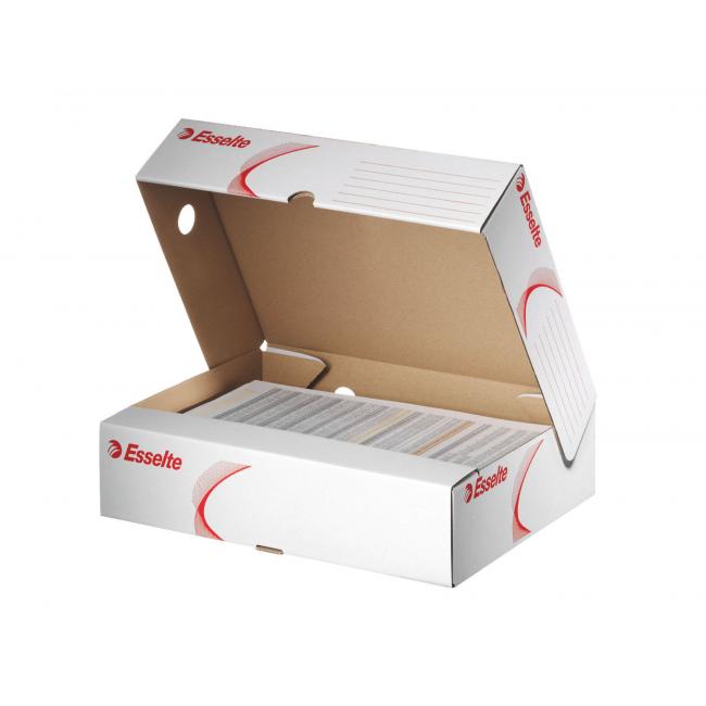 Archive box horizontal Esselte white/red 330x80x260 mm
