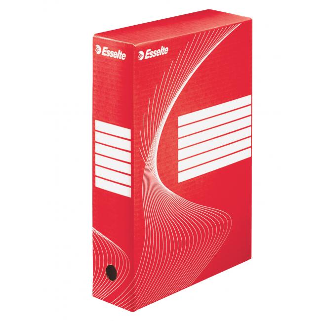 [ES128412] Archive box Esselte 80mm red/white