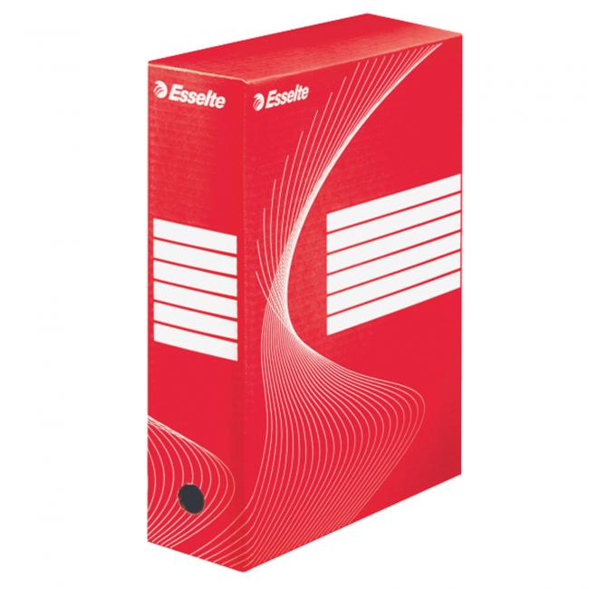 [ES128422] Archive box Esselte 100mm red/white