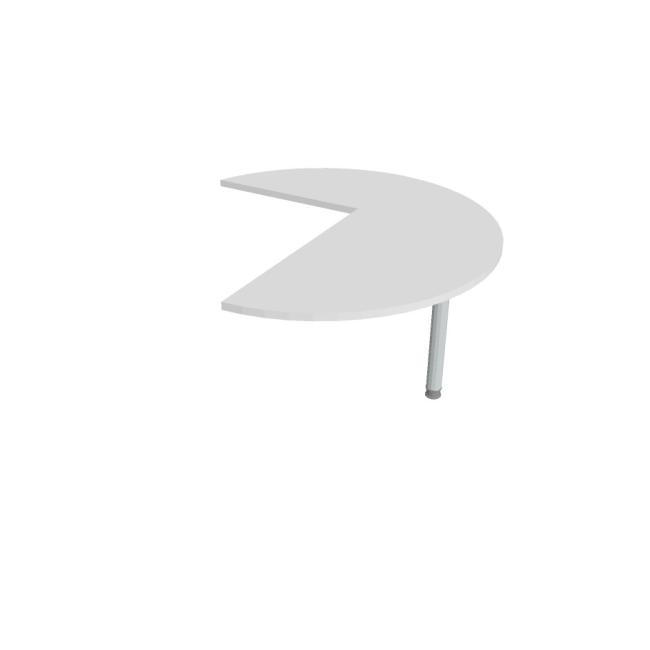 [ON125699] Additional table Flex, right, 120x75.5x(60x80) cm, white/metal