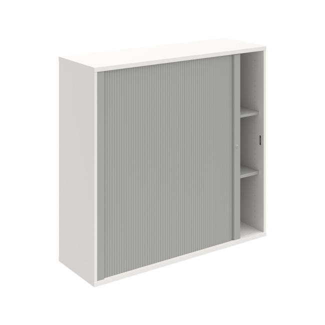 Shelving cabinet Strong L, 120x115.2x40 cm, grey/white