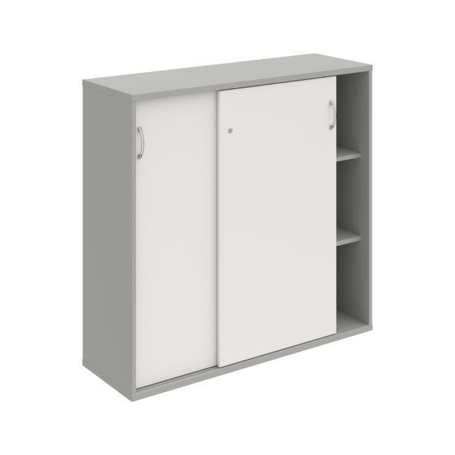 Strong shelf cabinet, 120x115.2x40 cm, grey/white