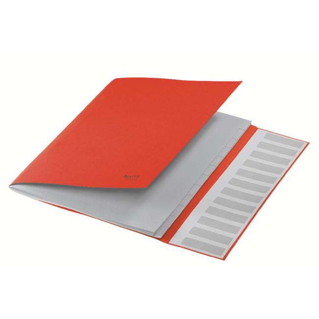 [ES150025] Sorting book 12 Leitz Recycle red