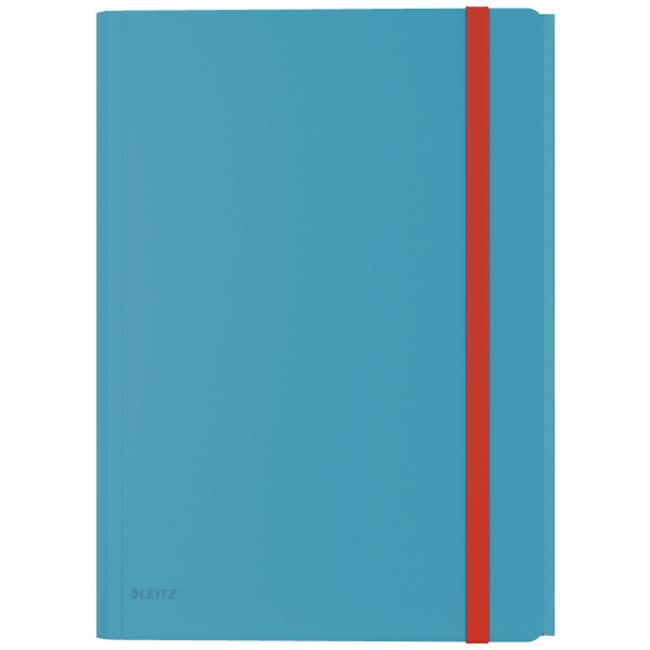 [ES190061] Plastový obal s gumičkou Leitz Cosy hebký s vnútorným vreckom kľudný modrý