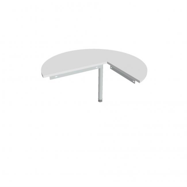 [ON128299] Additional table Gate, left, 120x75.5 cm, white/metal