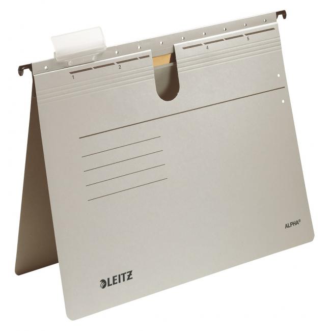 Leitz ALPHA hanging case with gray quick fastener