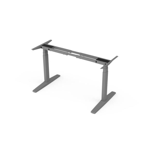 [AN200000] Table base BASIC, height adjustable, 2-motor, 120-160cm x80 cm, color gray RAL 9006