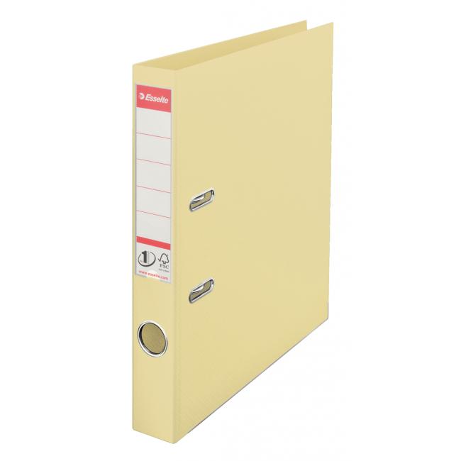 Lever folder Esselte No.1 all-plastic 5cm Naturele cream