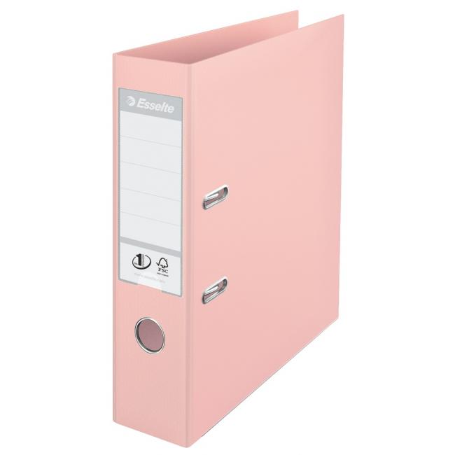 Esselte No.1 lever folder all plastic 7.5cm Solea peach