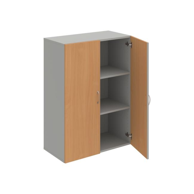 Drive shelf cabinet, 80x111x42 cm, beech/grey