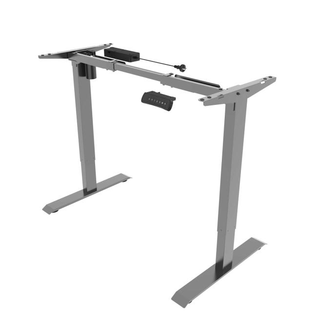 [AN200010] Table base BASIC, height adjustable, 1-motor, 100-160x50-80 cm, color gray RAL 9006