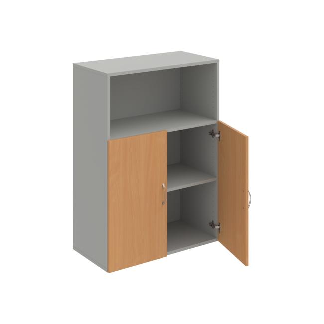 Drive shelf cabinet, 80x111x42 cm, beech/grey