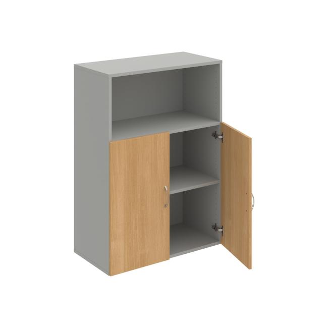 Drive shelf cabinet, 80x111x42 cm, oak/grey