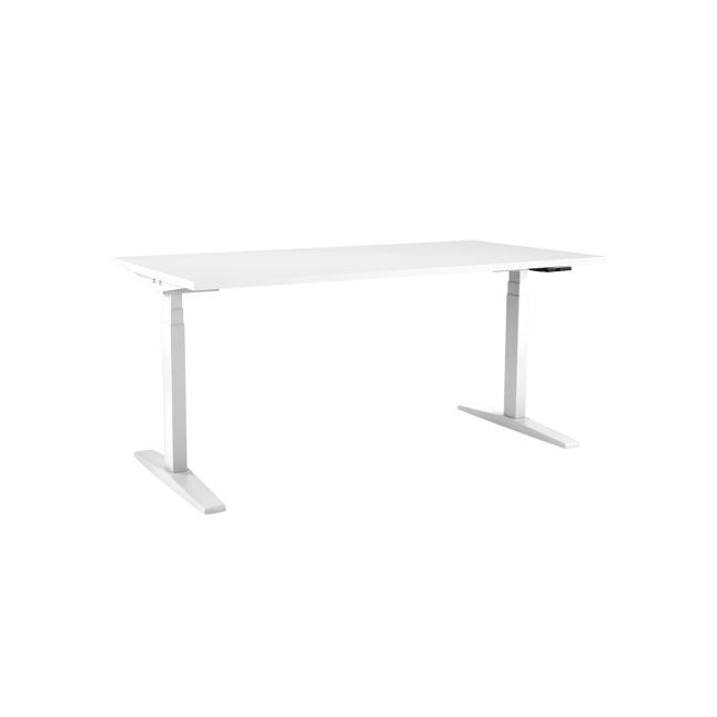 [AN200014] Height-adjustable table BASIC, 1-motor, 138x80 cm, white base + white top