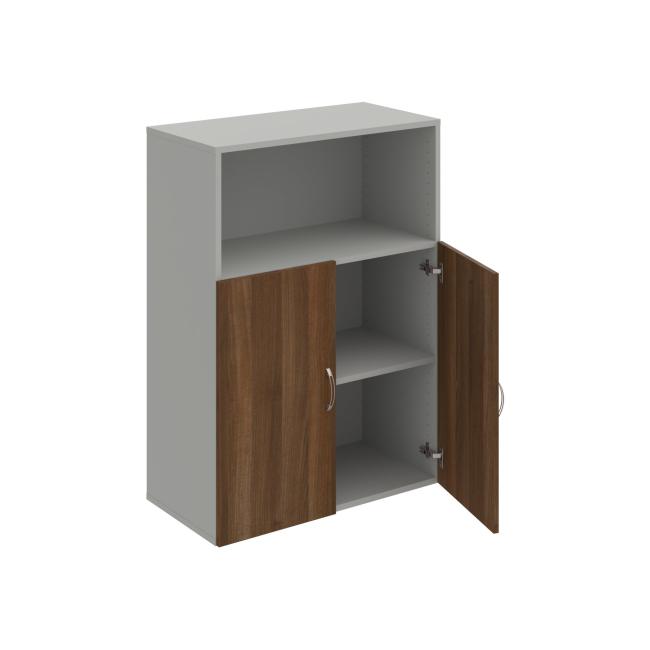 Drive shelf cabinet, 80x111x42 cm, walnut/grey