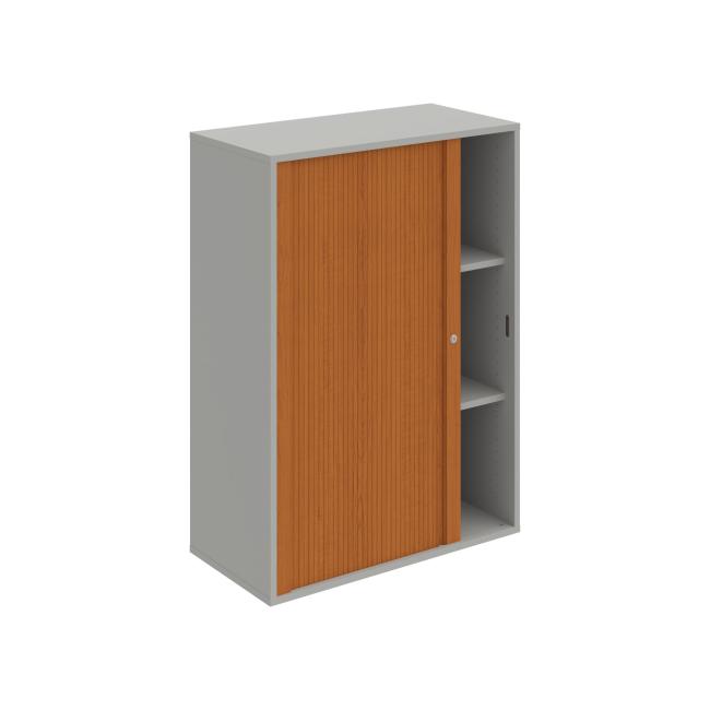 [ON138758] Drive shelf cabinet, 80x111x40 cm, cherry/grey, lock