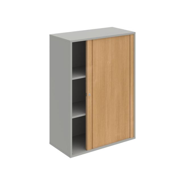 [ON138848] DRIVE shelf cabinet, 80x111x40 cm oak/grey, lock