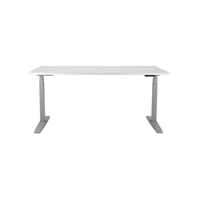[AN200016] Height-adjustable table BASIC, 1-motor, 160x80 cm, gray base + white top