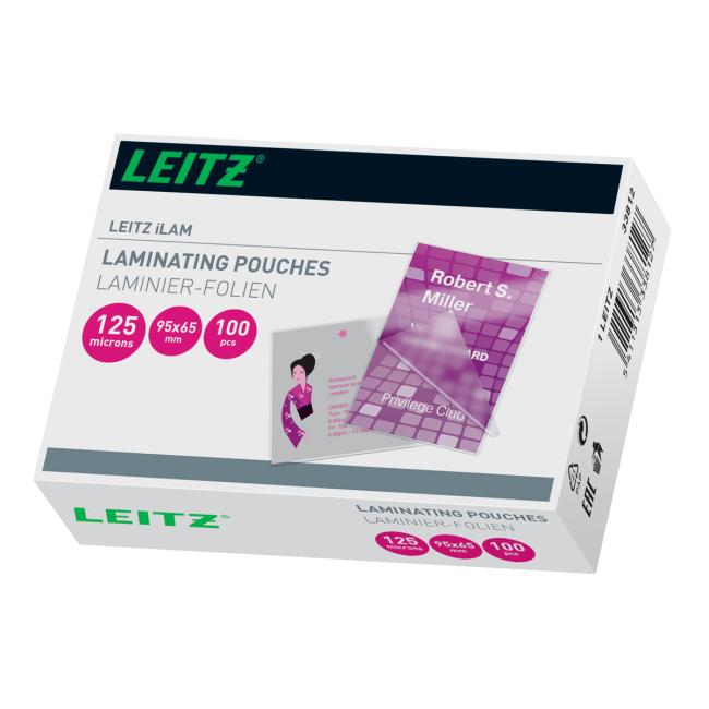 [ES338120] Laminating films Leitz iLAM 95 x 65 mm, 125 mic, 100 pcs