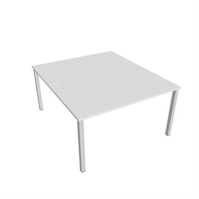 [ON140292] Uni work table, double, 140x75.5x160 cm, white/grey