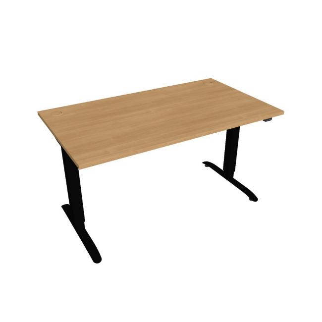 [ON140541] Motion desk, ZO, 2S, 140x70.5-120.5x80 cm, oak/black