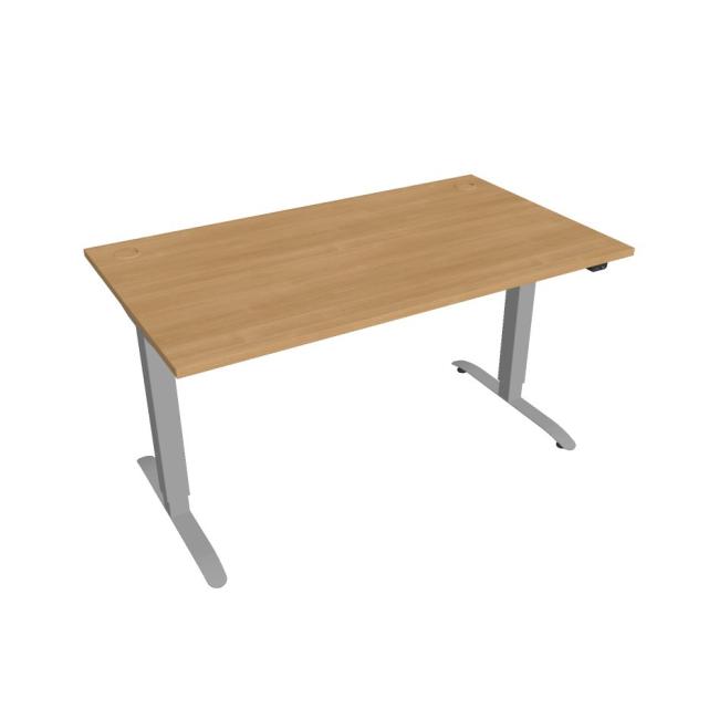 Motion desk, ZO, 2S, 140x70.5-120.5x80 cm, oak/grey