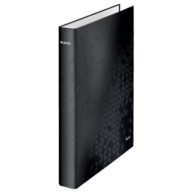 Binder 2-ring Leitz WOW laminated surface 4cm black