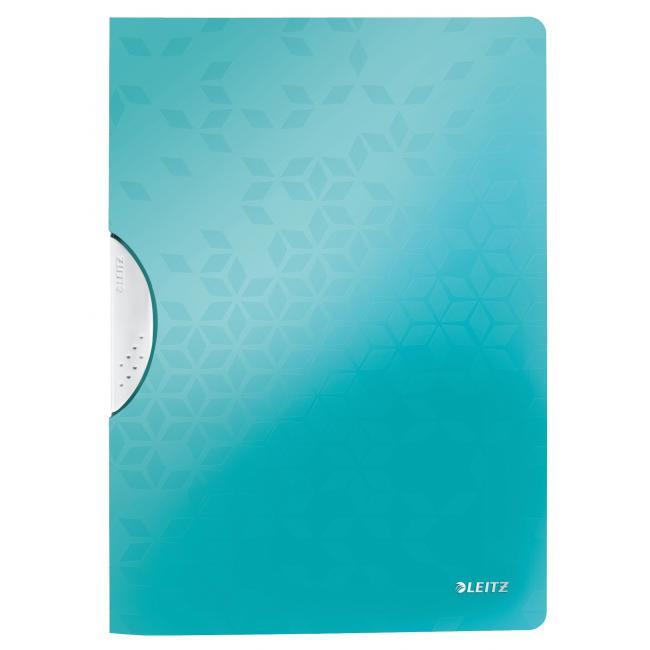 Puzdro s plastovou sponou Leitz WOW ľadovo modré