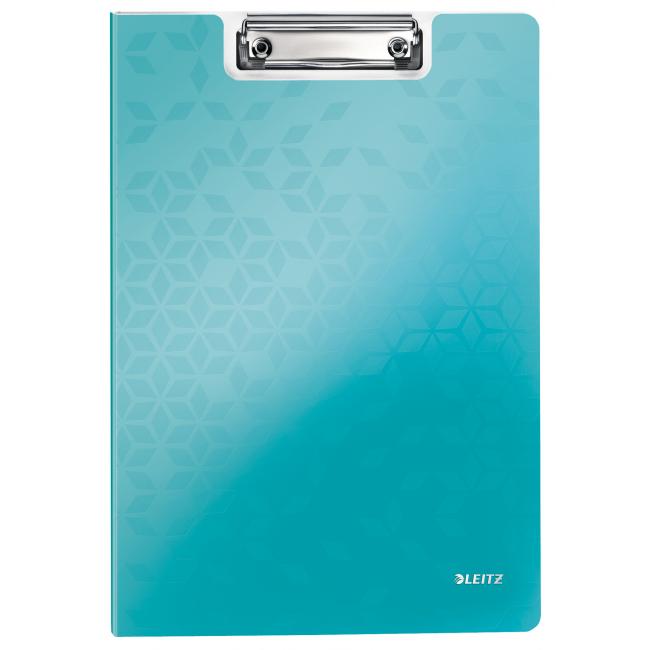 Plate with clip Leitz WOW dissolvable ice blue