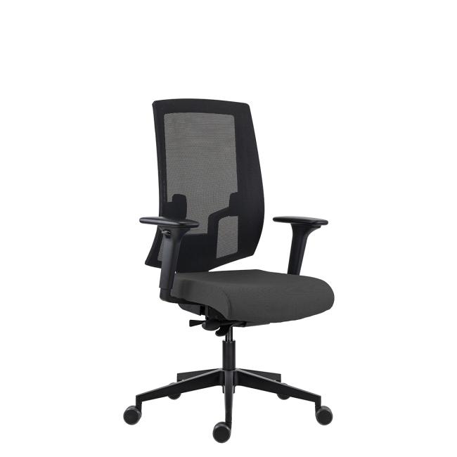 Office chair LAPEL Alu, armrests, BN6 anthracite