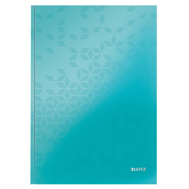 [ES462551] Record book Leitz WOW A4 80 sheets lined ice blue