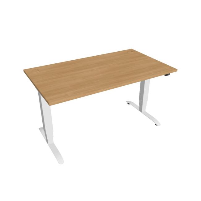 [ON140743] Motion desk, ZO, 3S, 140x61 - 128x80 cm, oak/white