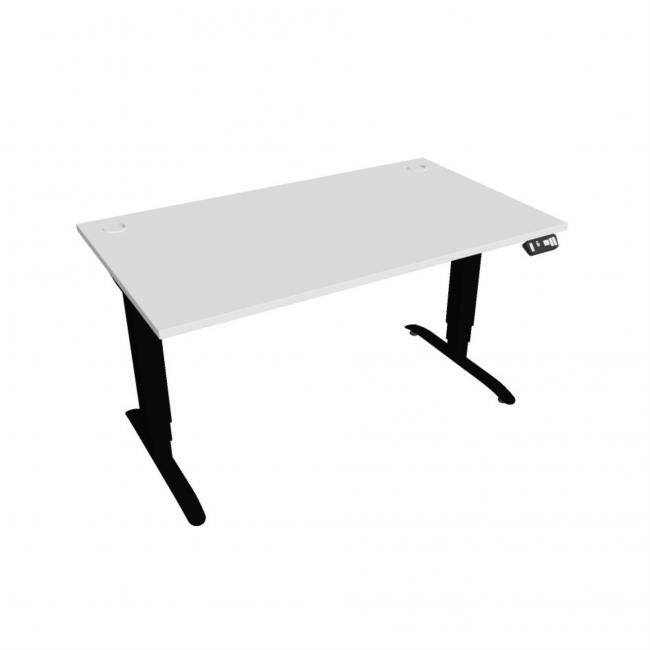 [ON140891] Motion desk, PO, 3S, 140x61 - 128x80 cm, white/black