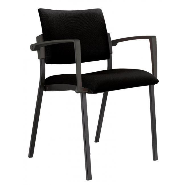 [AB010111] Conference chair Kubic with armrests black Fill 9