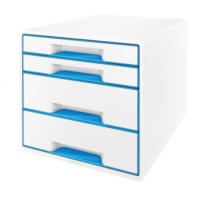 Drawer box Leitz WOW with 4 drawers blue